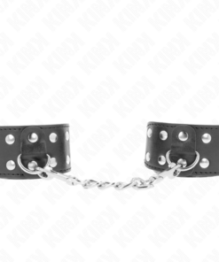 Alternative view of KINK - WRISTBANDS WITH DOUBLE LINE OF ADJUSTABLE STUDS BLACK