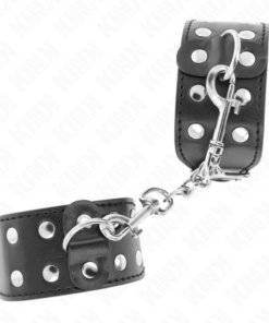 Alternative view of KINK - WRISTBANDS WITH DOUBLE LINE OF ADJUSTABLE STUDS BLACK
