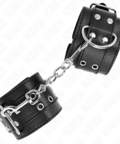 Alternative view of KINK - DOUBLE BUCKLE WRIST RESTRAINTS BLACK ADJUSTABLE 19-26 CM