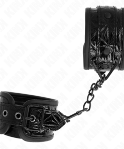 Alternative view of KINK - DIAMOND PATTERN WRIST RESTRAINTS BLACK ADJUSTABLE 17-26 CM X 5.5 CM