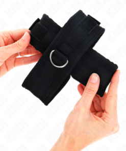 Alternative view of KINK - CROSS CUFFS BLACK 34 X 5.5 CM