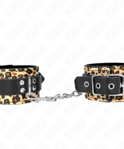 Alternative view of KINK - LEOPARD REAL LEATHER WRIST RESTRAINT ADJUSTABLE 18-29 CM X 5.5 CM