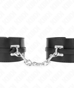 KINK - DELUXE LOCKING WRIST RESTRAINTS BLACK ADJUSTABLE 14.5-21 CM X 6 CM