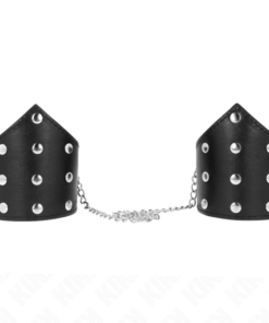 KINK - BLACK POINT STYLE WRISTBANDS WITH CHAIN ADJUSTABLE 17-23 CM X 8.5 CM