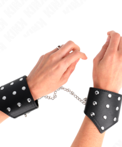 KINK - BLACK POINT STYLE WRISTBANDS WITH CHAIN ADJUSTABLE 17-23 CM X 8.5 CM