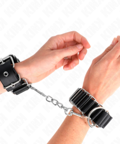 KINK - HINGE-LIKE THIN WRIST RESTRAINTS BLACK ADJUSTRABLE 16-22 CM X 3.5 CM