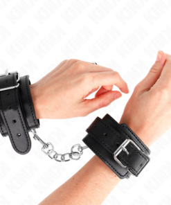 KINK - THIN WRIST RESTRAINTS BLACK ADJUSTABLE 21-33 CM