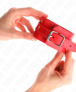 Alternative view of KINK - THIN WRIST RESTRAINTS RED ADJUSTABLE 21-33 CM