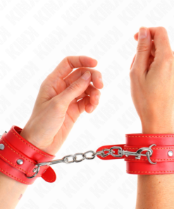 KINK - THIN WRIST RESTRAINTS RED ADJUSTABLE 21-33 CM