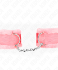 KINK - FURRY LINED WRIST RESTRAINTS PINK ADJUSTABLE 17-31 CM X 7 CM