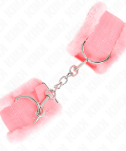 Alternative view of KINK - FURRY LINED WRIST RESTRAINTS PINK ADJUSTABLE 17-31 CM X 7 CM