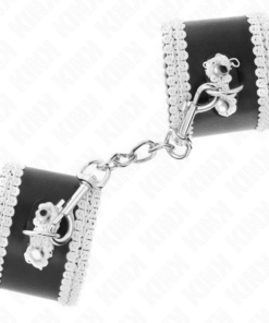 Alternative view of KINK - BLACK WRIST RESTRAINTS WITH WHITE DECORATE LACE ADJSUTABLE 20-23 CM X 5.5 CM