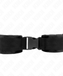 KINK - NYLON BIND HOOKLOOP WRIST RESTRAINTS RED-BLACK MODEL 1 AJDUSTABLE 25-35 CM X 6 CM