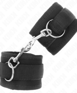 Alternative view of KINK - NYLON BIND HOOKLOOP WRIST RESTRAINTS BLACK MODEL 2 ADJUSTABLE 18-35 CM X 6 CM