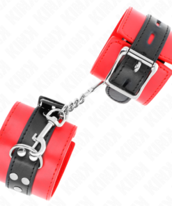 Alternative view of KINK - WRIST RESTRAINTS RED WITH BLACK BELT ADJUSTABLE 17-28 CM X 6 CM