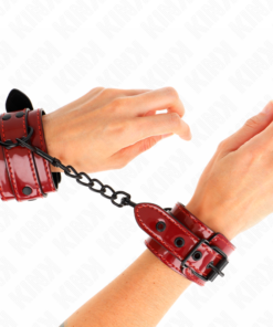 KINK - DARK RED WRIST CUFFS 23 X 5 CM