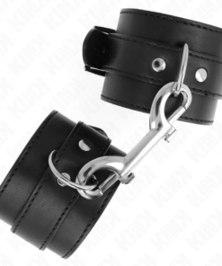 Alternative view of KINK - WRIST RESTRAINTS-SINGLE RIVET ROW AND BIG BUCKLE BLACK ADJUSTABLE 17-28 CM X 5 CM