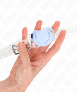 Alternative view of KINK - LIGHT BLUE PACIFIER SHAPED GAG 5.5 x 4 CM ADJUSTABLE 43-60 CM