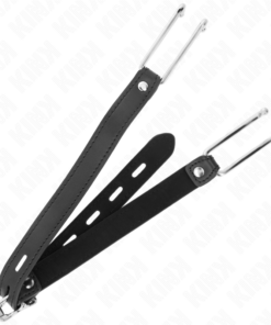 Alternative view of KINK - METAL HOOK GAG 11.5 CM WITH LEATHERETTE STRAP ADJUSTABLE 39-58 CM X 2 CM