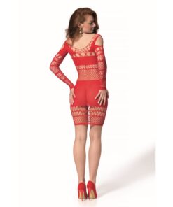 Alternative view of PASSION - BS 105 BODYSTOCKING RED ONE SIZE
