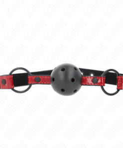 KINK - SHINY LEATHERETTE BALL 4.5 CM GAG 63.5 X 2 CM ADJUSTABLE 41 X 59 CM