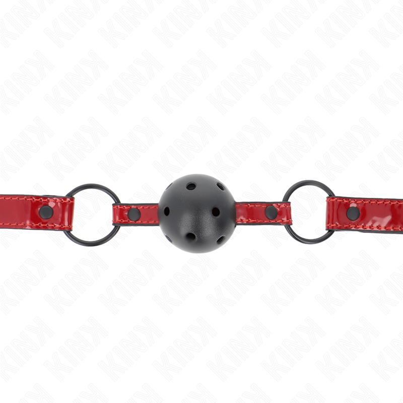 KINK - SHINY LEATHERETTE BALL 4.5 CM GAG 63.5 X 2 CM ADJUSTABLE 41 X 59 CM - Image 3