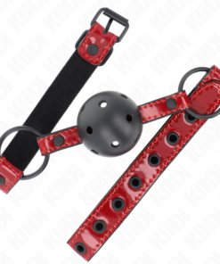 Alternative view of KINK - SHINY LEATHERETTE BALL 4.5 CM GAG 63.5 X 2 CM ADJUSTABLE 41 X 59 CM