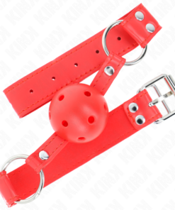 Alternative view of KINK - COMPLETE RED HOLLOW HARD BALL GAG 62 x 2 CM