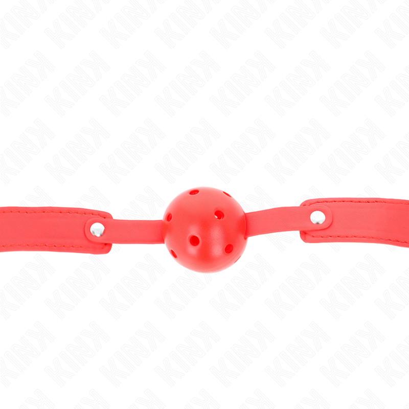 KINK - RED BREATHABLE BALL 4.5 CM GAG 65 x 2.5 CM - Image 4