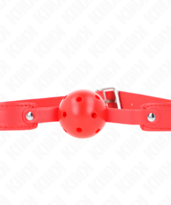 KINK - RED BREATHABLE BALL 4.5 CM GAG 65 x 2.5 CM
