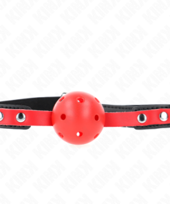 Alternative view of KINK - RED HOLLOW HARD BALL 4 CM GAG BLACK STRAP 60 x 2 CM ADJUSTABLE 37-52 CM