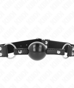 KINK - SOFT AND SOLID BALL 4 CM GAG WITH LEATHERETTE STRAP 62 x 2.5 CM ADJUSTABLE 42-58 CM