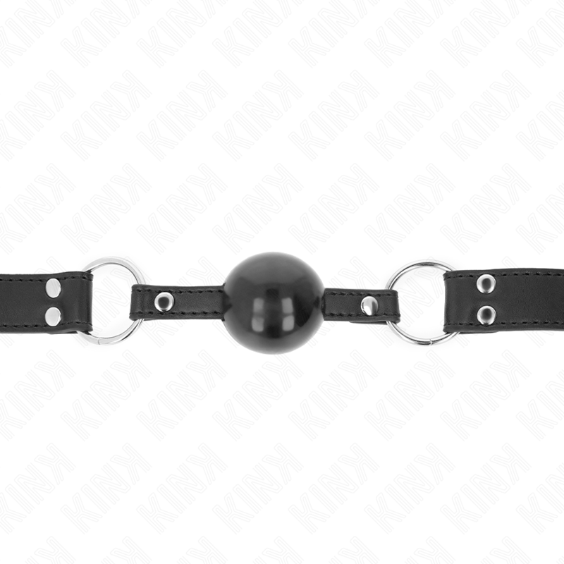 KINK - SOFT AND SOLID BALL 4 CM GAG WITH LEATHERETTE STRAP 62 x 2.5 CM ADJUSTABLE 42-58 CM - Image 3