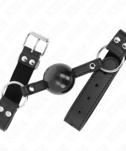 Alternative view of KINK - SOFT AND SOLID BALL 4 CM GAG WITH LEATHERETTE STRAP 62 x 2.5 CM ADJUSTABLE 42-58 CM