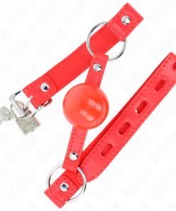 Alternative view of KINK - TPE BALL 4 CM GAG WITH ROJO LOCK 60 x 2 CM