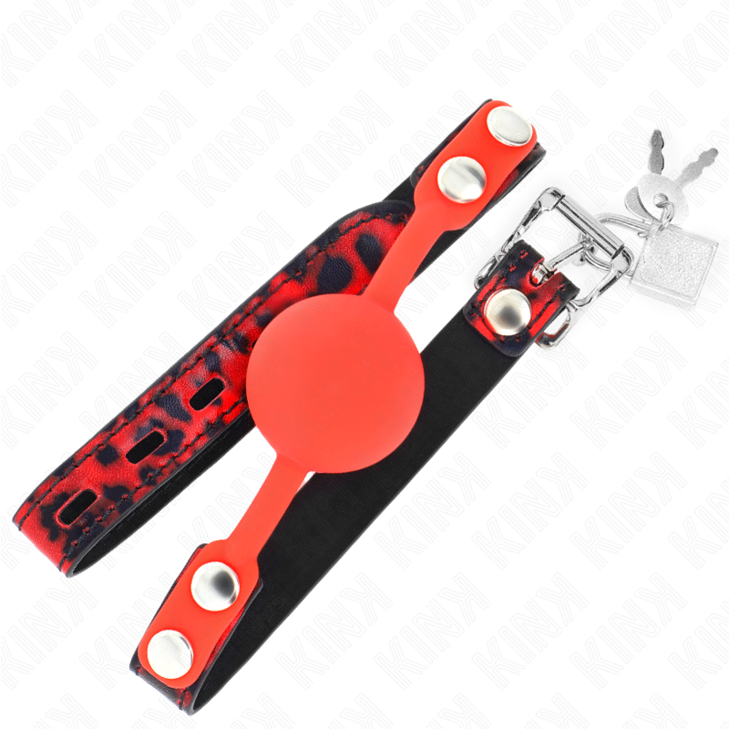 KINK - MODEL 2 SILICONE BALL 4 CM GAG WITH LOCK 60 x 2 CM - Image 2