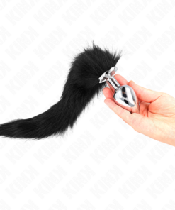 KINK - ANAL PLUG SIZE L 10 X 4 CM WITH SYNTHETIC TAIL 40 CM BLACK