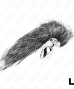 Alternative view of KINK - ANAL PLUG SIZE L 10 X 4 CM WITH SYNTHETIC TAIL 40 CM GREY