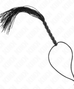 Alternative view of KINK - MINI SILICONE WHIP WITH 6 BLACK BEADS 26 CM