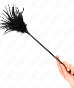 KINK - MULTIPLE BLACK TICKLE FEATHERS 45 CM