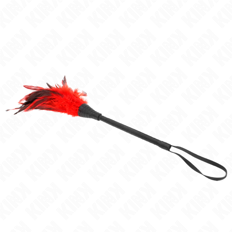 KINK - RED MAIDS HORN SHAPED TICKLE CHICKEN FEATHERS 36 CM - Image 3