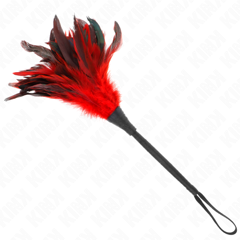 KINK - RED MAIDS HORN SHAPED TICKLE CHICKEN FEATHERS 36 CM - Image 2