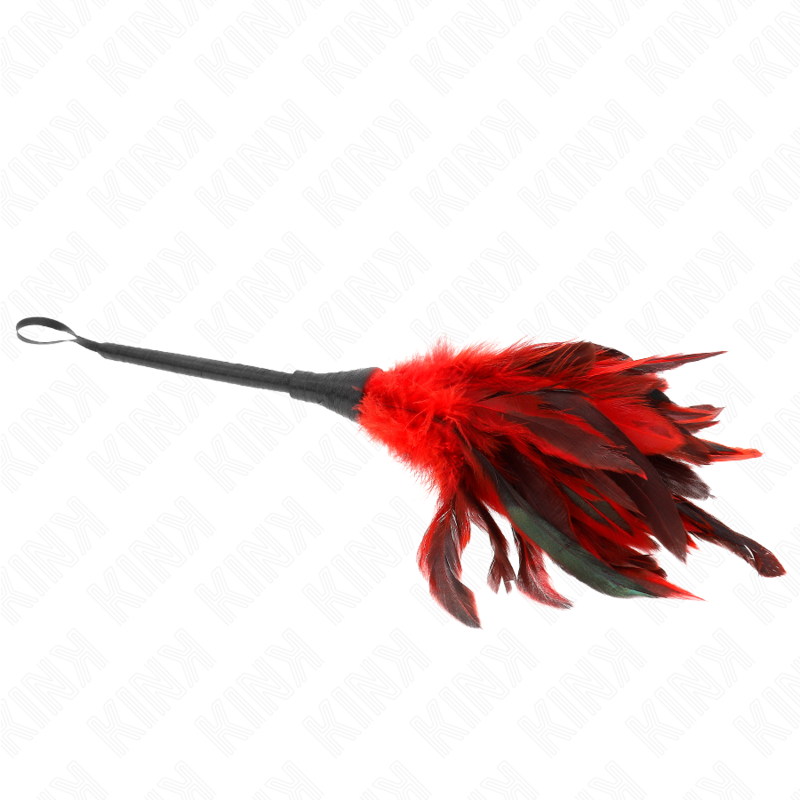 KINK - RED MAIDS HORN SHAPED TICKLE CHICKEN FEATHERS 36 CM - Image 4