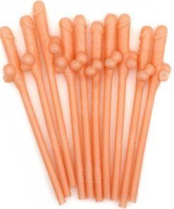 DIABLO PICANTE - 10 PENIS SHAPED STRAWS