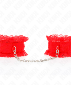 Alternative view of KINK - LACE ELASTIC WRIST RESTRAINTS RED
