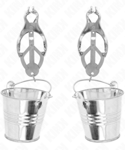 Alternative view of KINK - JAPANESE CLOVER NIPPLE CLAMPS WITH BUCKETS SILVER