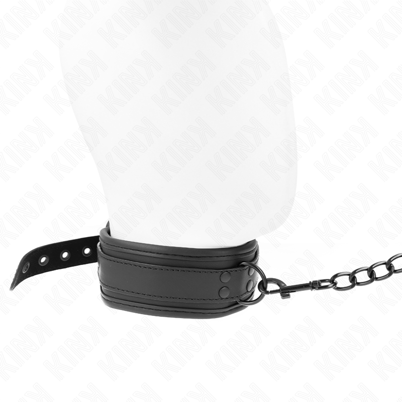 KINK - NEOPRENE BONDAGE COLLAR MODEL 1 WITH BELT 78 CM ADJUSTABLE 37.5 X 49.5 CM - Image 4