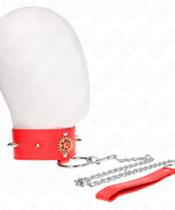 KINK - RED DIAMOND NECKLACE WITH BELT 65 CM AJDUSTABLE 35-51 CM X 7 CM