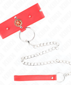 Alternative view of KINK - RED DIAMOND NECKLACE WITH BELT 65 CM AJDUSTABLE 35-51 CM X 7 CM