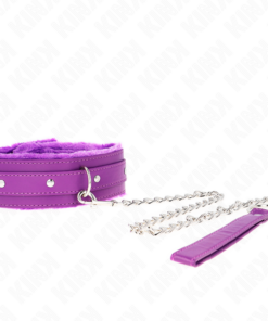 Alternative view of KINK - COLLAR WITH LEASH 65 CM WITH RESTRICTIONS PURPLE 36-42 CM X 5.5 CM